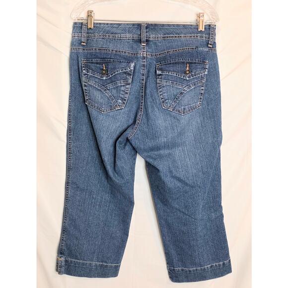 Bandolinoblu Cropped Jeans Women's Size 8 Wide Leg Cotton Blend Stylish Classic - Picture 4 of 6